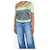 Missoni Top estampado multicolorido de um ombro - tamanho UK 14 Raio  ref.1390383