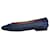 Chanel Dark blue leather ballet flats - size EU 38  ref.1390397