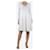 Alice by Temperley White textured V-neck midi dress - size S Viscose  ref.1390406