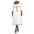 Zimmermann Vestido midi de lino blanco con detalle de lazo - talla UK 44  ref.1390412