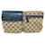 Gucci Brown GG Canvas Web Double Pocket Belt Bag Navy blue Pony-style calfskin Cloth  ref.1390911