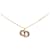 Dior Gold Logo Rhinestone Pendant Necklace Golden Metal Gold-plated  ref.1390913