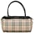 Burberry Brown House Check Handbag Beige Cloth Cloth  ref.1390925