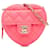 Borsa a tracolla Chanel Mini CC in pelle di agnello rosa con cuore Love  ref.1390975