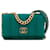 Wallet On Chain Cartera Chanel Green Tweed 19 con cadena Verde Paño  ref.1391003