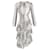 Zimmermann Corsage Python-Print Tiered Midi Dress in Grey Silk  Polyamide  ref.1391039