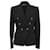 Blazer Signature à boutonnage doublé Versace en laine noire  ref.1391040