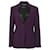 Blazer de colarinho contrastante Versace em lã roxa Roxo  ref.1391041