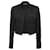 Dolce & Gabbana Veste courte à bordure en velours et cordon jacquard en coton noir  ref.1391042