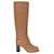 Chloé Chloe Knee Boots in Brown Leather Red  ref.1391054