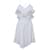 Autre Marque Vestido midi de crochê com painéis de renda Charo Ruiz Sabine em algodão branco Cru  ref.1391104