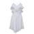 Autre Marque Charo Ruiz Robe Midi à Empiècements En Dentelle Au Crochet Sabine En Coton Blanc Écru  ref.1391104