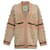 Cardigan in maglia ricamato con faccina Sandro Simon in lana beige  ref.1391124