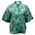 Camisa Diane Von Furstenberg com estampa tropical em algodão verde e preto Impressão em python  ref.1391159