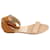 Chloé  Chloe Bicolor Ankle Strap Flat Sandals in Nude Leather Brown Flesh  ref.1391163