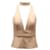Autre Marque Michelle Mason Top plongeant ras du cou sans manches en polyester nude Marron Chair  ref.1391183