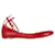  Valentino Garavani Tan-Go Ballet Flats in Red Lambksin Leather  ref.1391184