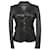 Gucci-Jacke mit Knopfleiste vorne aus schwarzem Leder  ref.1391189