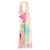 Diane von Furstenberg Halter Printed Knee Length Dress in Multicolor Silk Cotton  ref.1391194