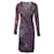 Etro Paisley Print Wrap Dress in Purple Wool  ref.1391205