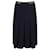 Céline Celine Pleated Vintage Skirt in Navy Blue Wool  ref.1391209