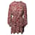 Étoile Isabel Marant – Drapiertes Kleid mit Java-Print aus roter Viskose Zellulosefaser  ref.1391235