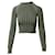 Autre Marque Dion Lee Natural Stripe Rib LS Top in Green Cotton  ref.1391246