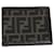 Carteira FENDI Zucca Canvas Preto Marrom Auth yk12540  ref.1391362