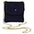 Bolso con cadena CHANEL Lona Azul marino CC Auth 74394 Lienzo  ref.1391447