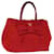 PRADA Borsa tote con nastro in nylon rosso Auth 74203  ref.1391484