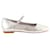 Autre Marque Ballerinas aus Leder Silber  ref.1391509