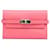 Rosa Hermès Epsom Kelly Classic Geldbörse Pink Leder  ref.1391633