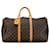 Bolsa de viagem marrom Louis Vuitton Monogram Keepall 50 Couro  ref.1392026