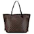 Brown Louis Vuitton Damier Ebene Neverfull MM Tote Bag Leather  ref.1392073