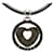 Bulgari Gold Bvlgari 18K Tondo Heart Pendant Necklace Golden Leather  ref.1392104