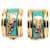 Goldene Hermès-Ohrclips mit Leoparden-Cloisonné-Emaille Metall  ref.1392125
