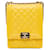 Le Boy Bolsa Chanel em pele de cordeiro amarela North South Boy com aba crossbody Amarelo Couro  ref.1392143