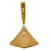 Embreagem de couro pirâmide Chanel dourada Dourado  ref.1392144