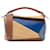 Bolso satchel Puzzle mediano LOEWE de piel y rafia multicolor azul Cuero  ref.1392145