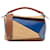 Bleu Cartable Puzzle LOEWE de taille moyenne en cuir multicolore et raphia  ref.1392145