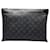 Schwarze Louis Vuitton-Monogramm-Clutch „Eclipse Discovery Pochette GM“. Leder  ref.1392151