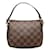 Brown Louis Vuitton Damier Ebene Pochette Trousse Handbag Cuir Marron  ref.1392159