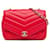 Red Chanel Medium Caviar Chevron Data Center Envelope Flap Crossbody Bag Leather  ref.1392176