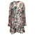 White & Multicolor Louis Vuitton Floral Print Silk Dress Size EU 40  ref.1392194
