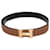 Hermès Cinturón con hebilla con logo reversible de Hermes en marrón y negro Castaño Cuero  ref.1392201