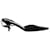 Schwarze Givenchy-Slingback-Pumps aus Samt mit Kristallverzierung und spitzer Spitze, Größe 37 Leinwand  ref.1392214