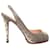 Cinza e Creme Christian Louboutin Python Peep-Toe Slingbacks Tamanho 37,5 Couros exóticos  ref.1392219