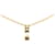 Gold Dior Logo Faux Pearl Pendant Necklace Golden Metal  ref.1392229