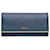 Portafoglio Continental Prada Saffiano Blu Pelle  ref.1392280