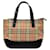 Tan Burberry Haymarket Check Handbag Camel Leather  ref.1392281